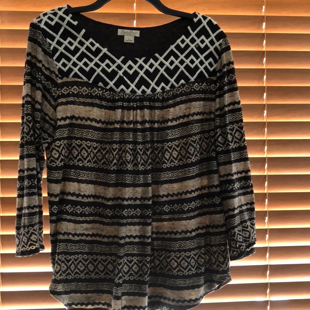 Lucky Brand 3/4 sleeve blouse